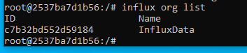确定 Influx 组织 ID