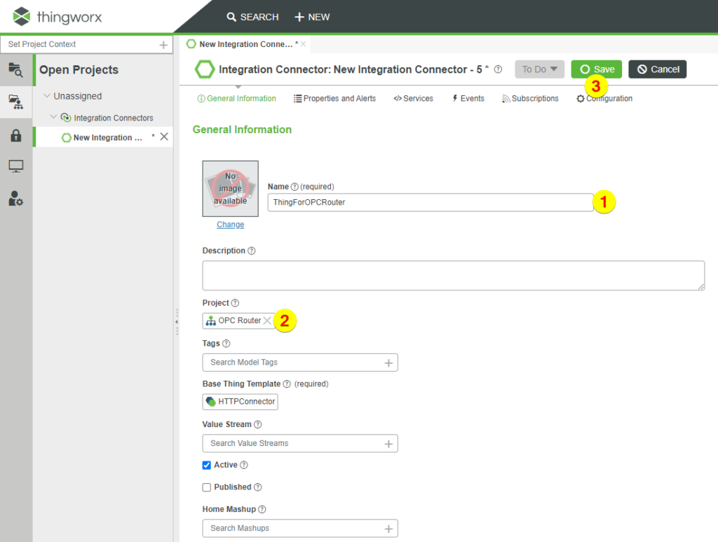 Thingworx 对象指定