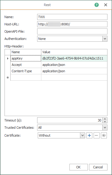 OPC Router REST 密钥